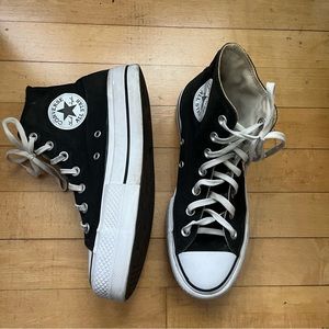 Black platform converse